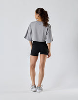 Wellness Club Logo Cropped T-Shirt - Grey