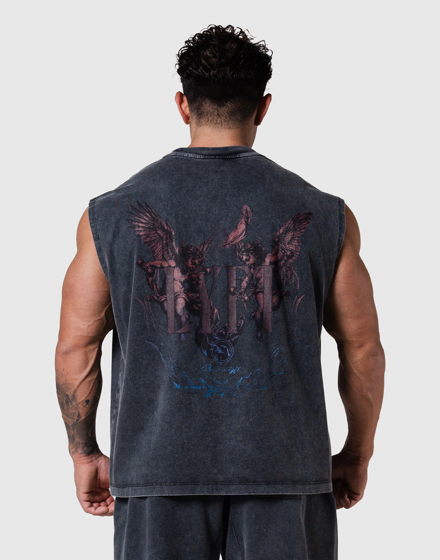 Angel Graphic Vintage Tanktop - Black – LÝFT