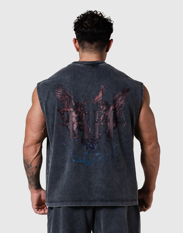 Work Out Graphic Vintage Tanktop - Black – LÝFT