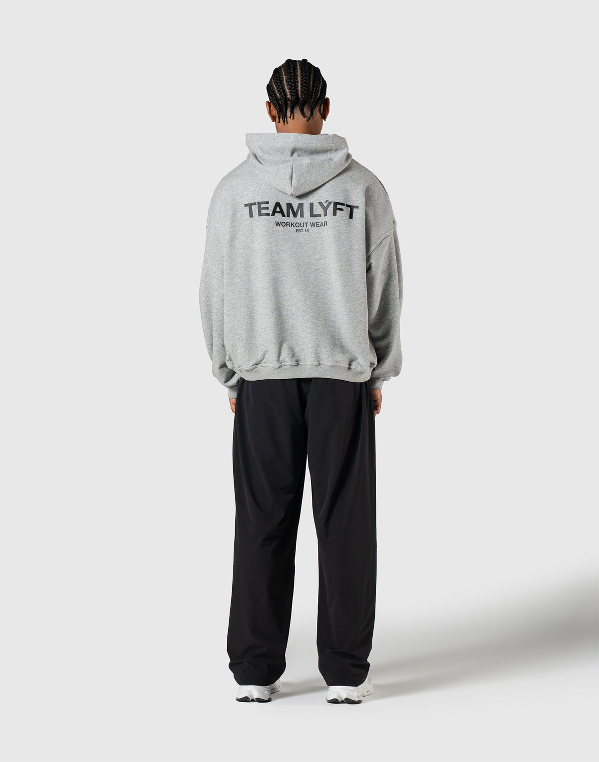 TEAM LÝFT Logo Oversized Hoodie - Grey