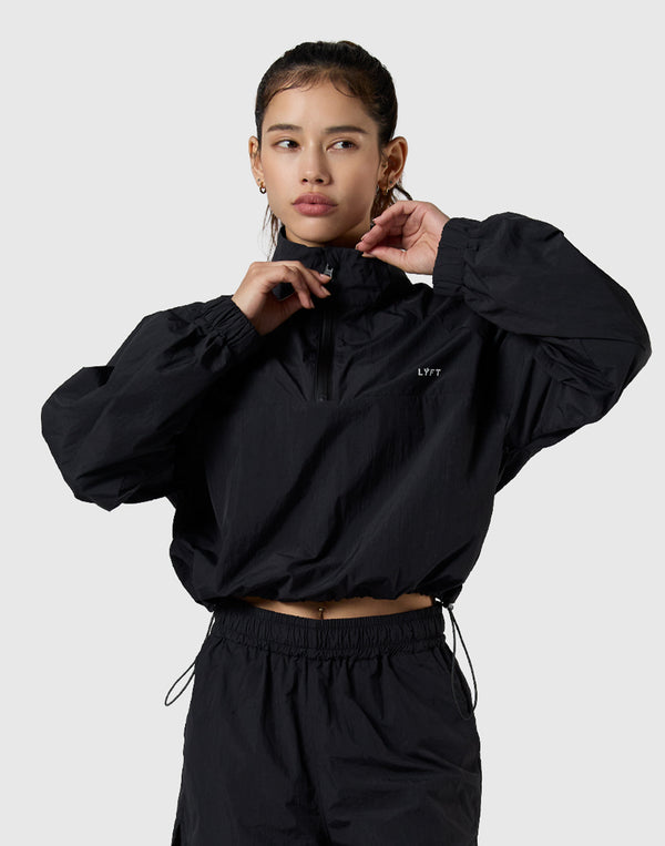 BORN TO lyft 限定ナイロンジャケット Mサイズ ブラック/ミント Cropped Light Bomber Jacket - Black – LÝFT
