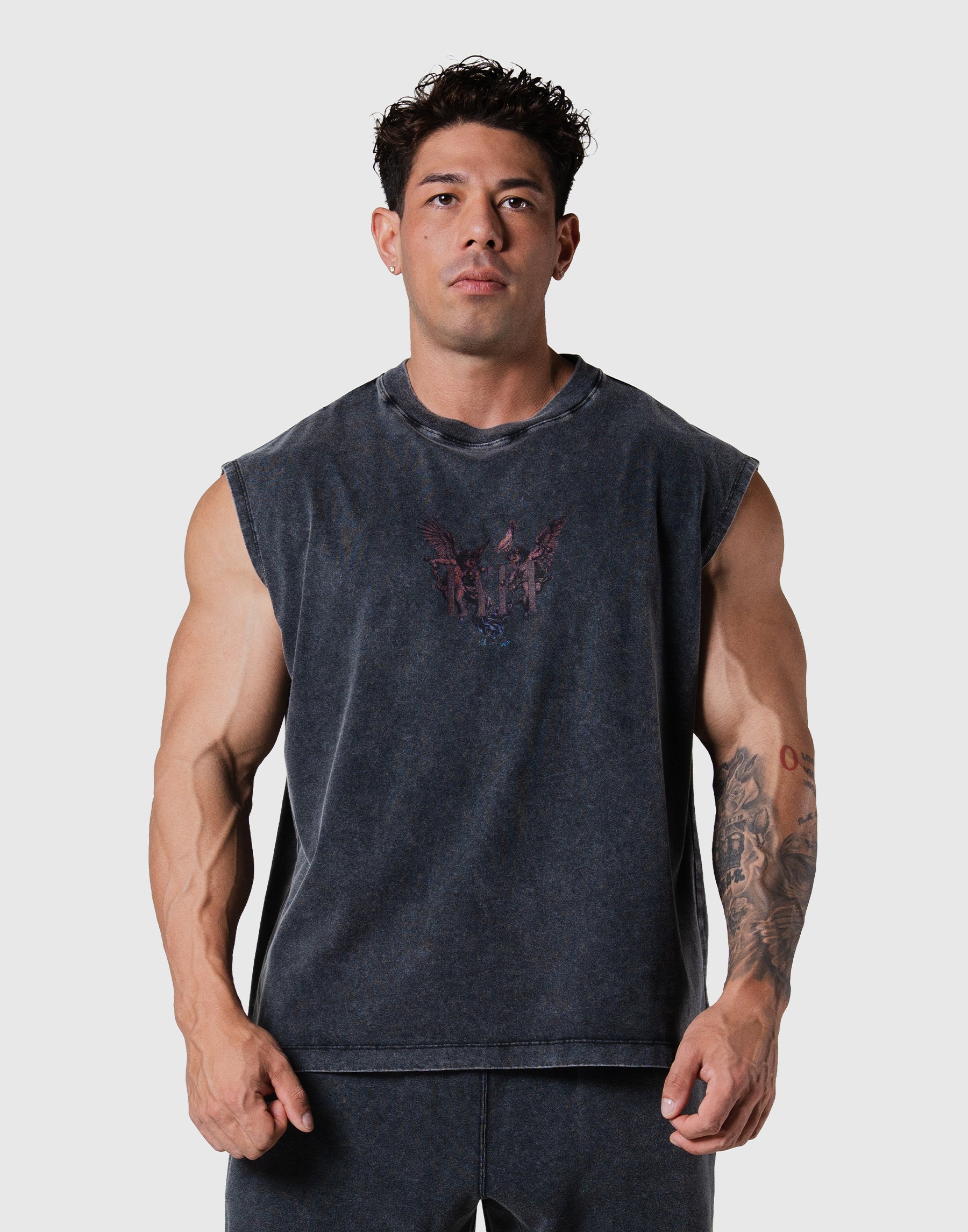 Angel Graphic Vintage Tanktop - Black – LÝFT