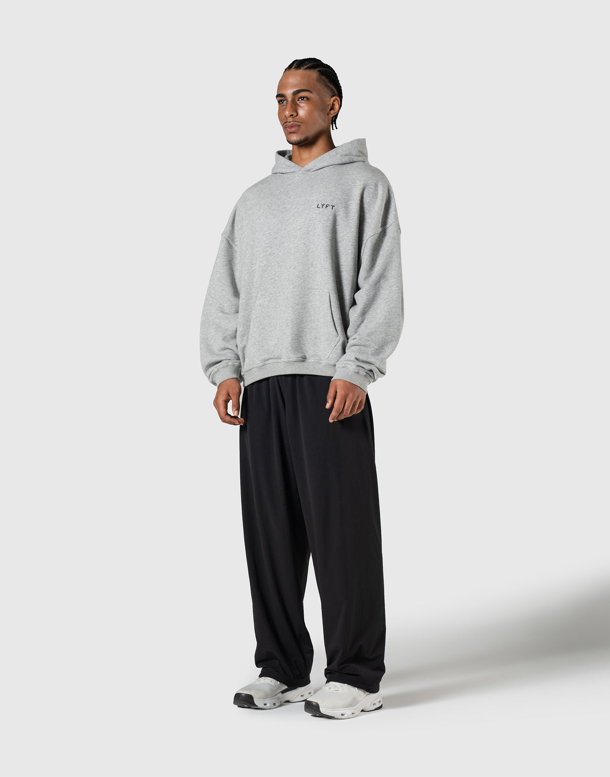 TEAM LÝFT Logo Oversized Hoodie - Grey