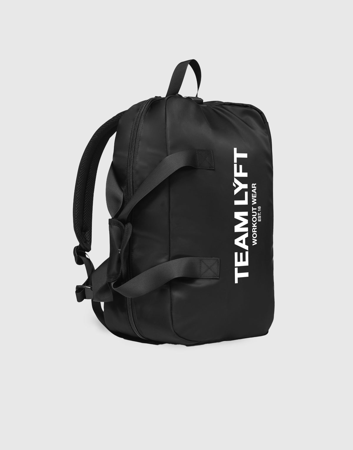 TEAM LÝFT Logo 3Way Duffle Bag - Black