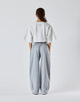 Wellness Club Logo Cropped T-Shirt - White