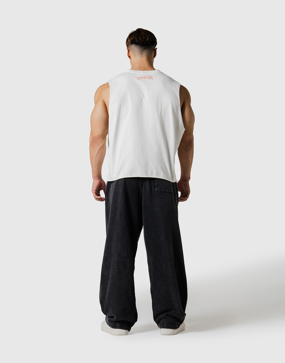 Plate Fire Graphic Vintage Box Tanktop - White