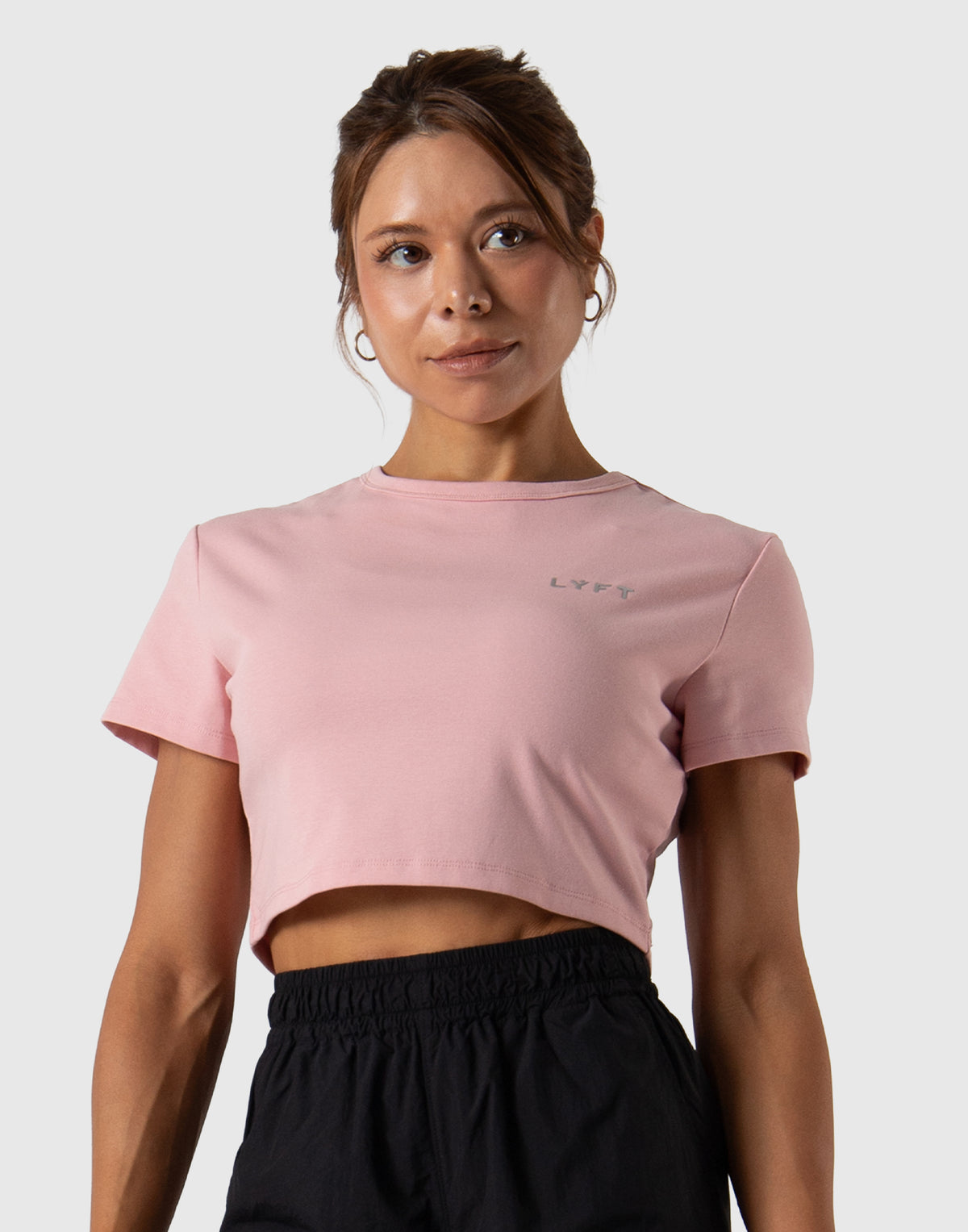 LÝFT Logo Short Length T-Shirt - Pink