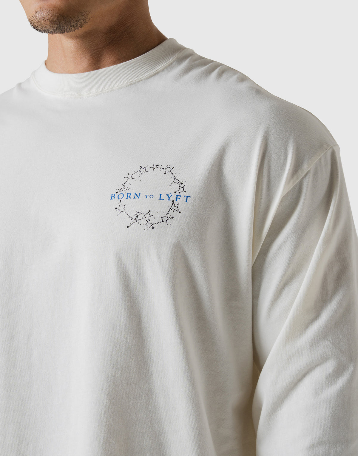 Orbit Script Logo Vintage Long Sleeve T-Shirt - Ivory