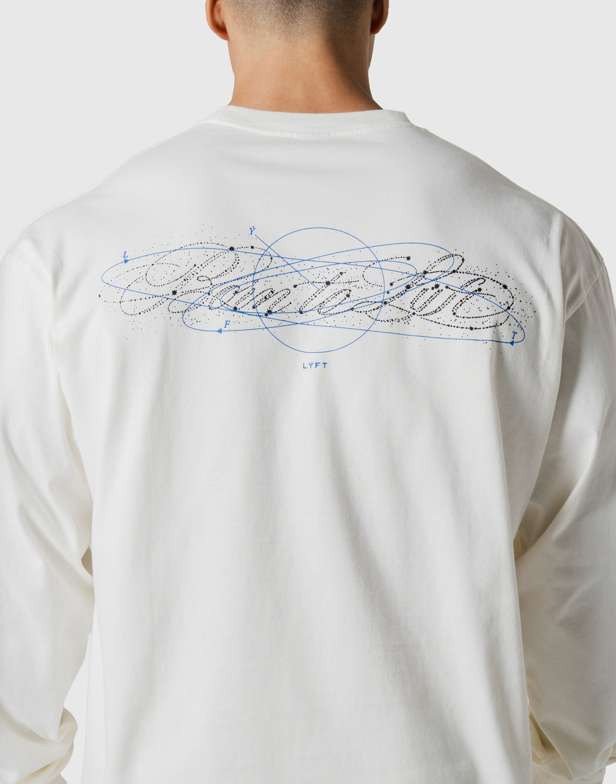 Orbit Script Logo Vintage Long Sleeve T-Shirt - Ivory