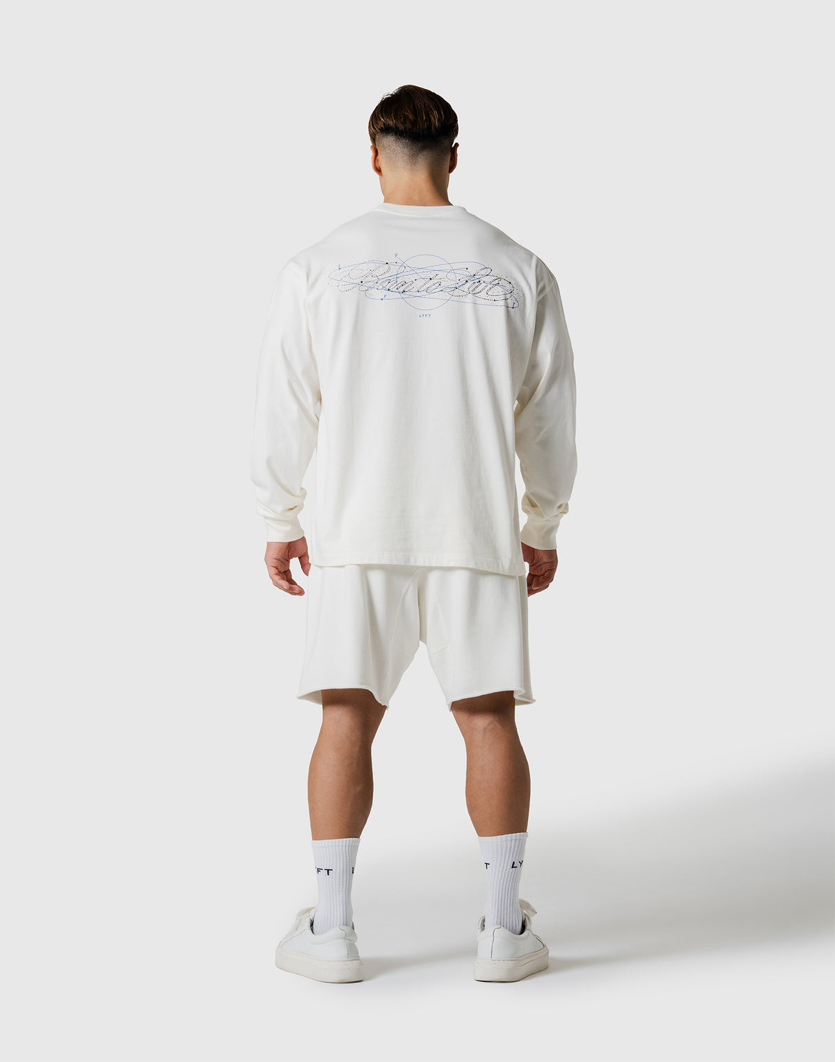 Orbit Script Logo Vintage Long Sleeve T-Shirt - Ivory