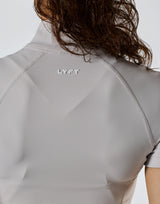 Cropped Slim Fit Short Sleeve Jacket - Ivory