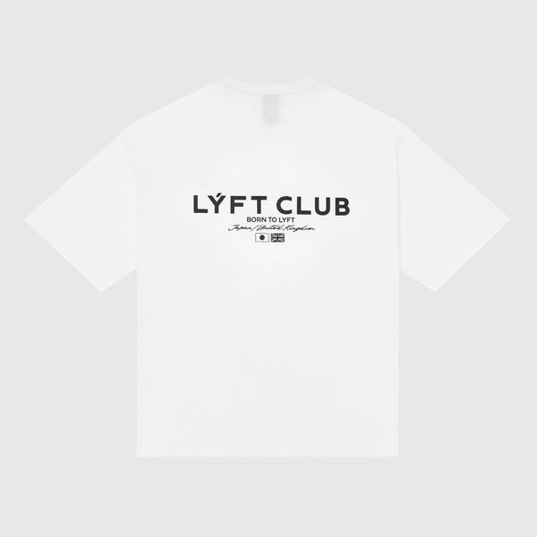 LÝFT CLUB Logo Big T-Shirt - White