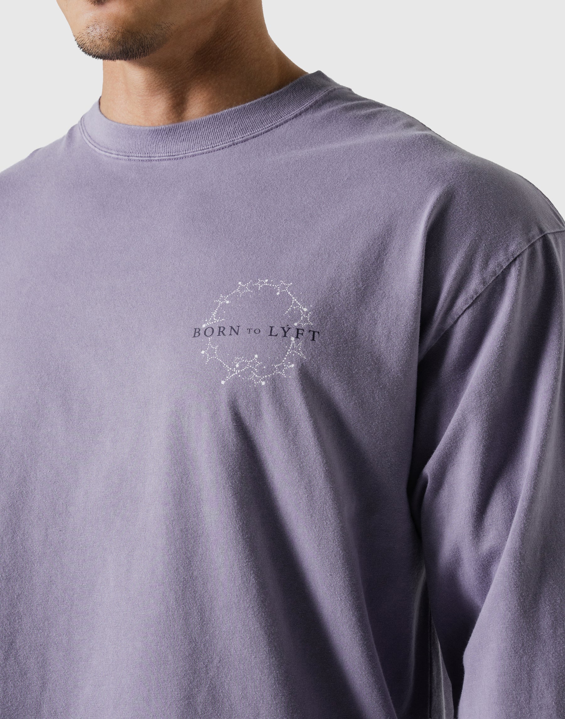 Orbit Script Logo Vintage Long Sleeve T-Shirt - Purple – LÝFT