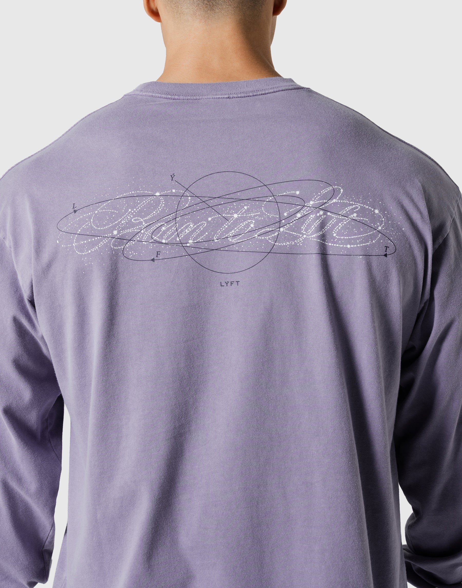 Orbit Script Logo Vintage Long Sleeve T-Shirt - Purple – LÝFT