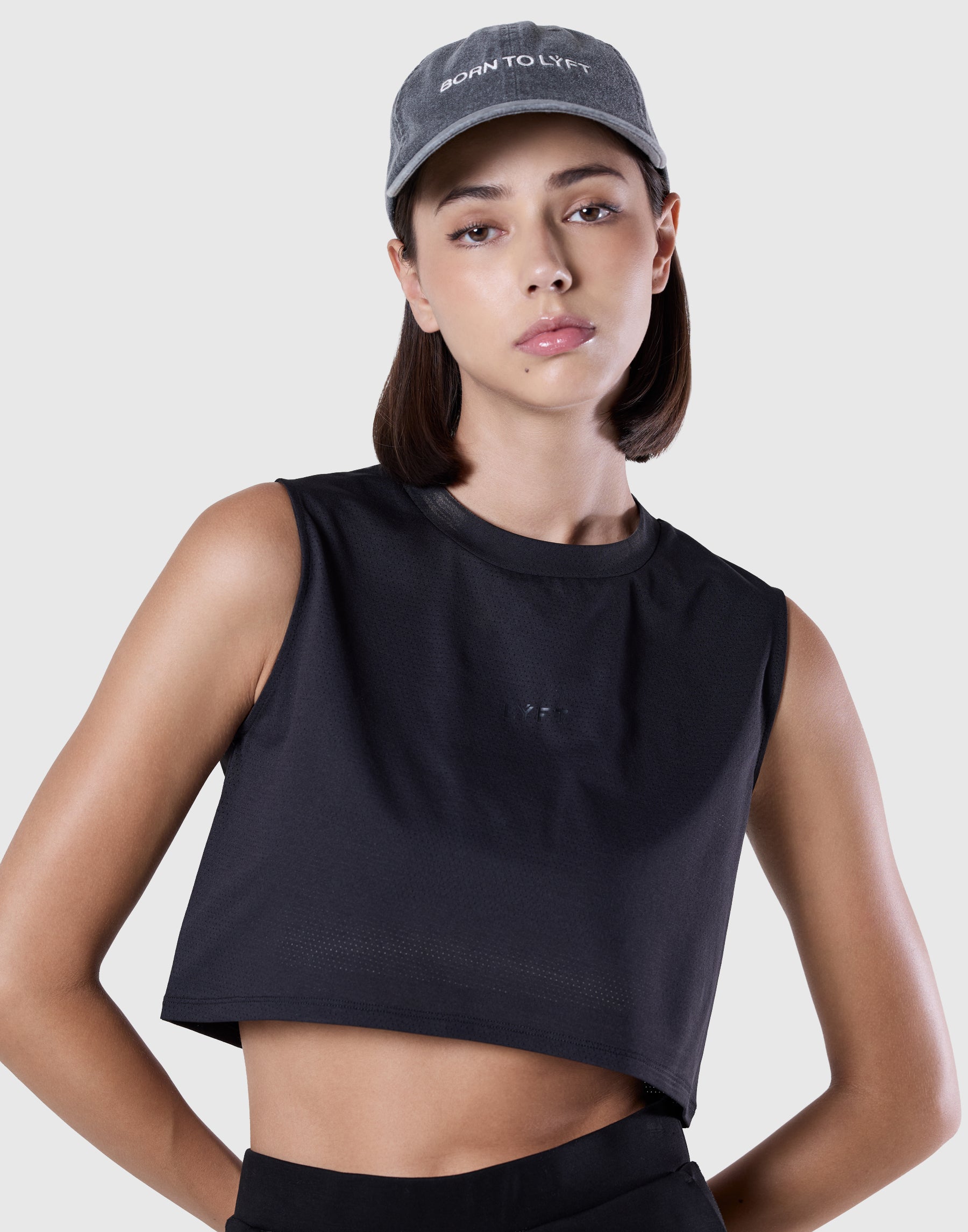 Soft Mesh sleeveless top - Black – LÝFT