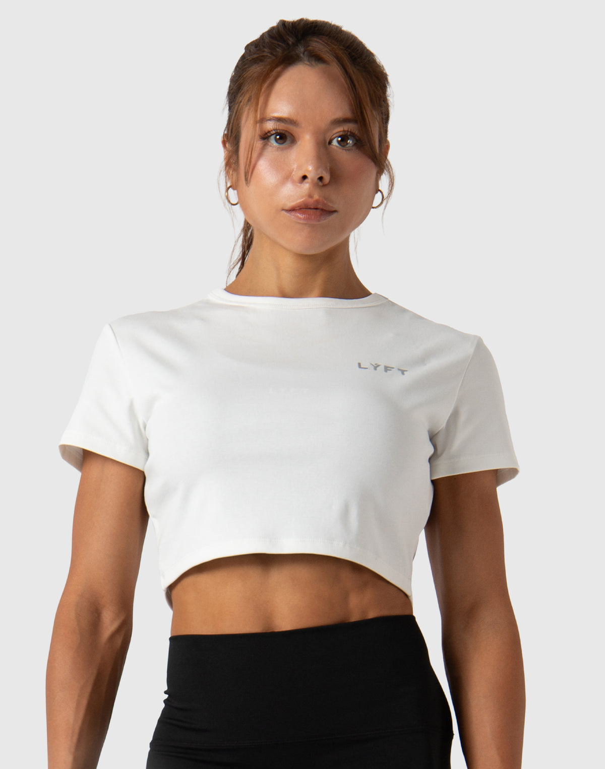 LÝFT Logo Short Length T-Shirt - White