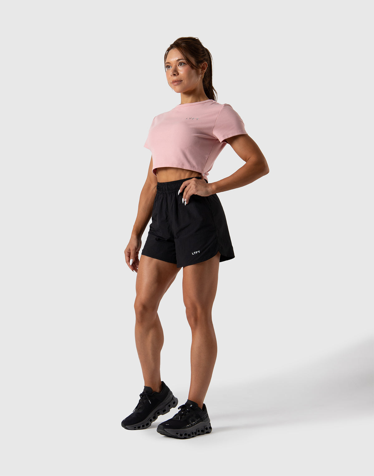 LÝFT Logo Short Length T-Shirt - Pink