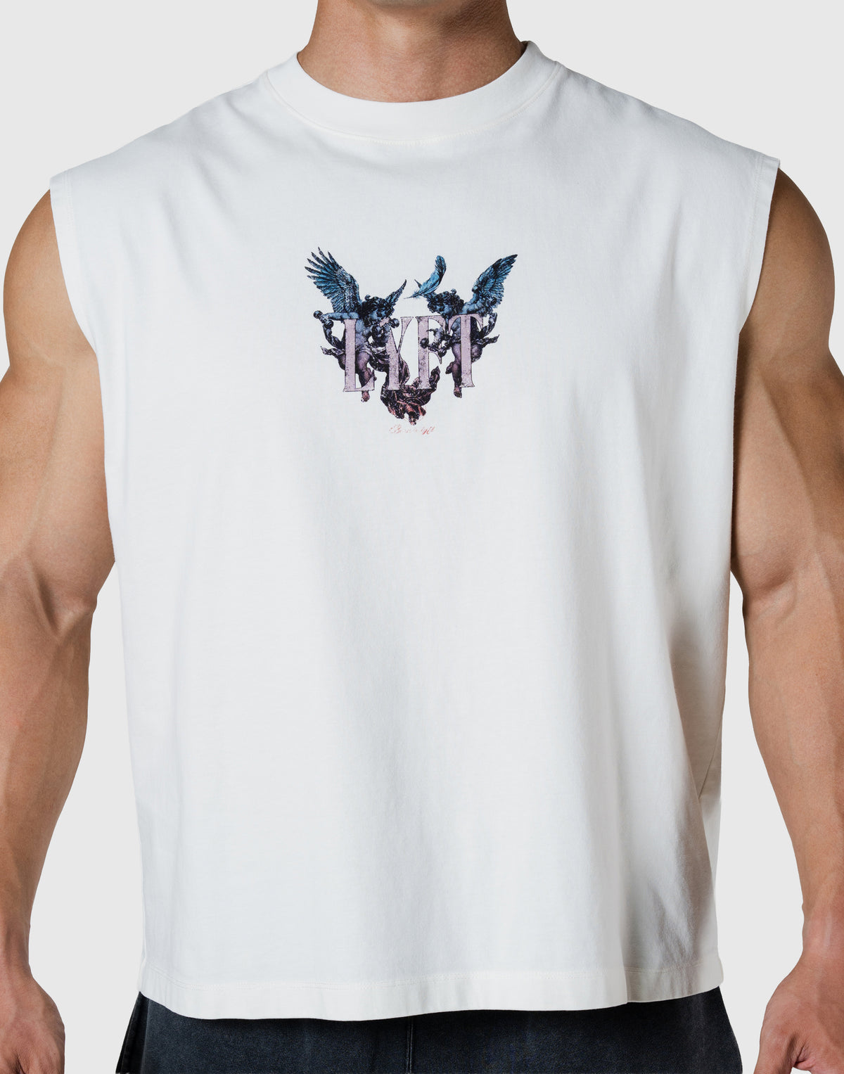 Angel Graphic Vintage Tanktop - Ivory