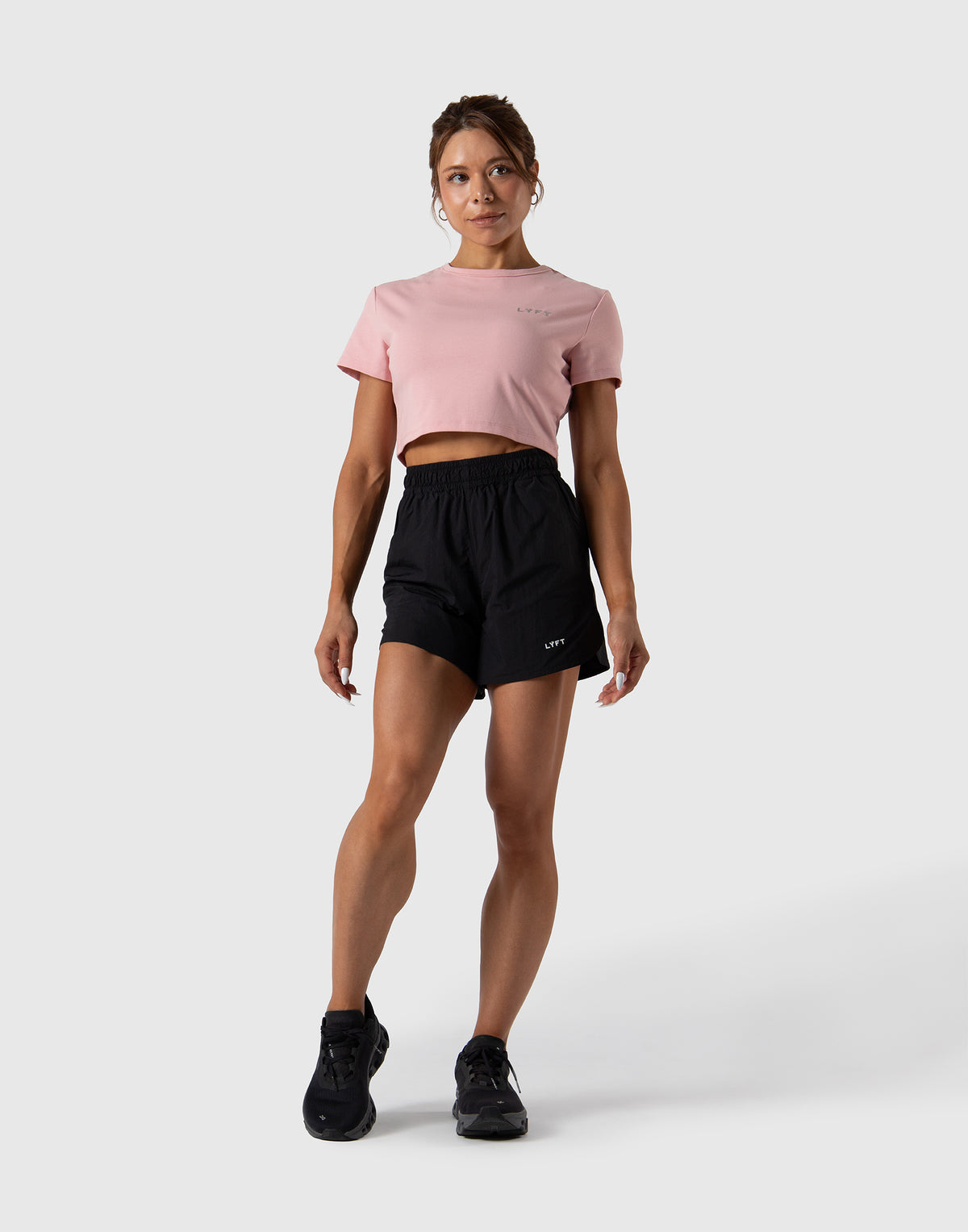 LÝFT Logo Short Length T-Shirt - Pink