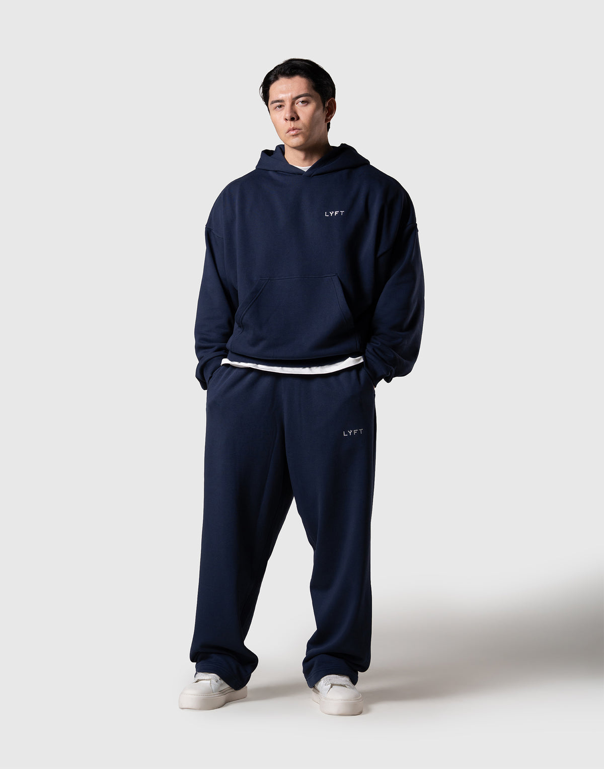 One Point LÝFT Logo Sweat Hoodie - Navy