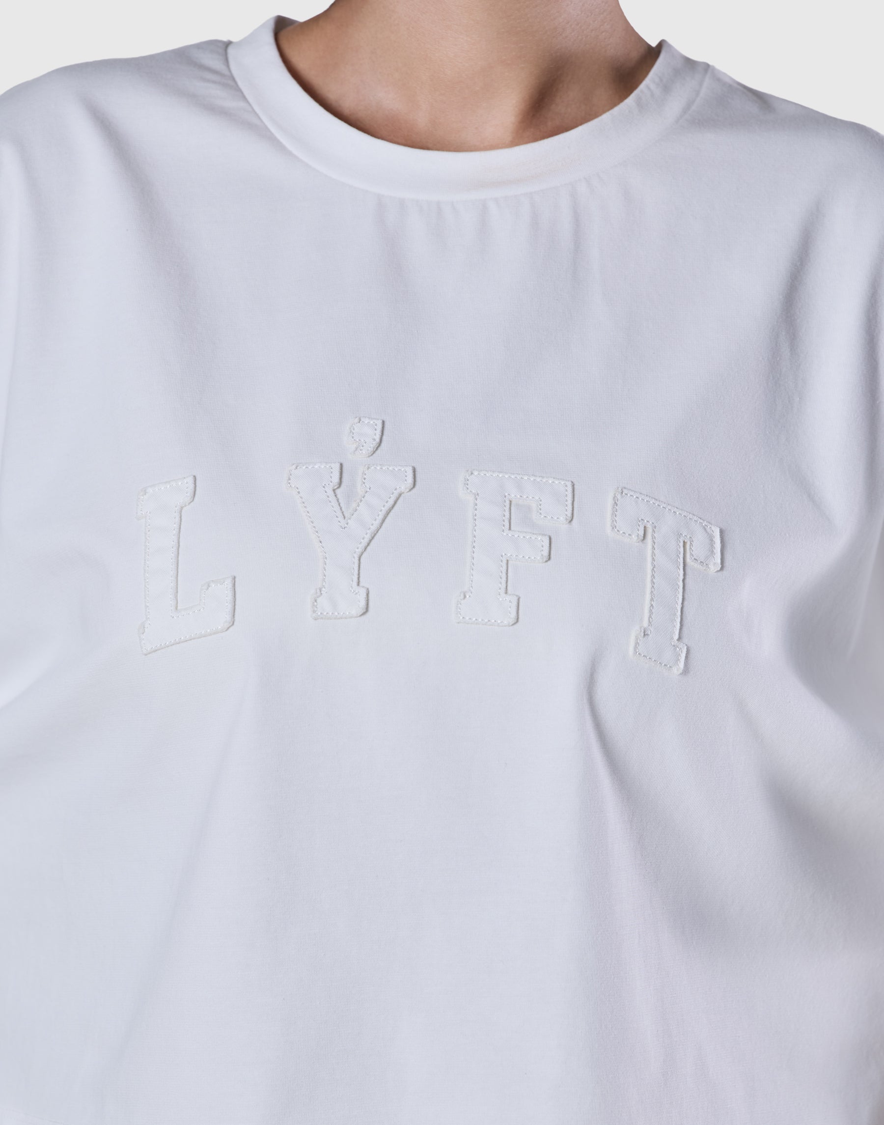 Dolman sleeve cinch-hem T-shirt - White – LÝFT