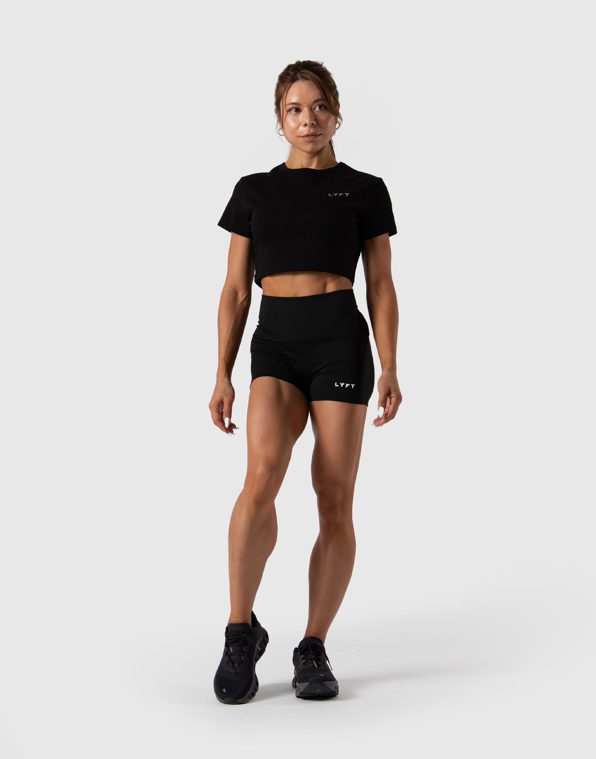 LÝFT Logo Short Length T-Shirt - Black