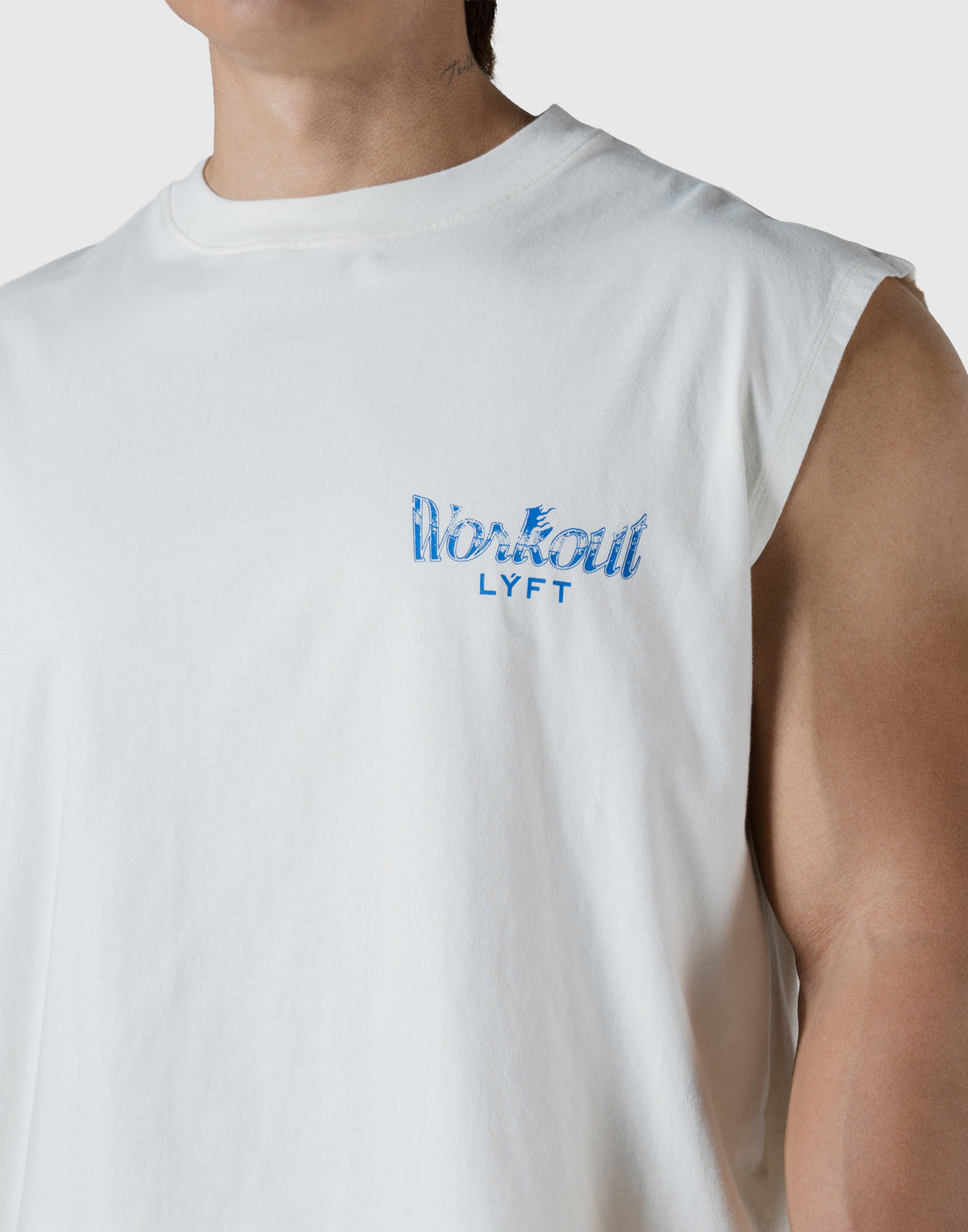 Work Out Graphic Vintage Tanktop - Ivory