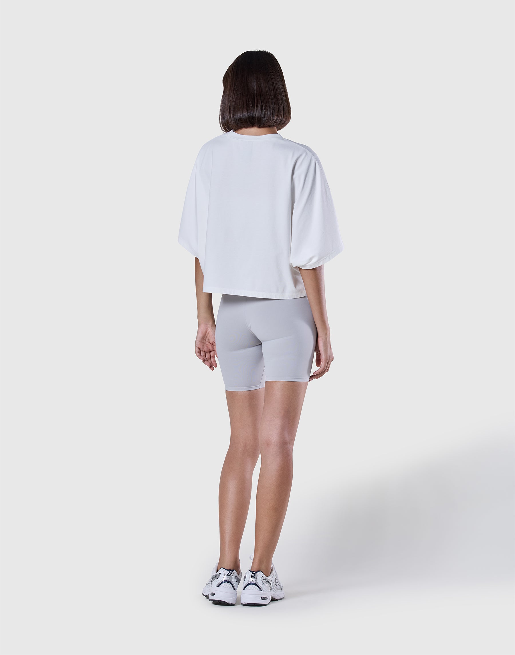 Dolman sleeve cinch-hem T-shirt - White – LÝFT