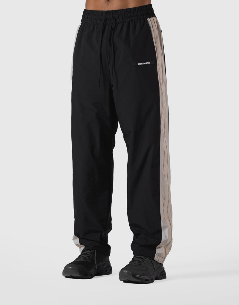LÝFT Athletic 2Line Wide Straight Pants - Black