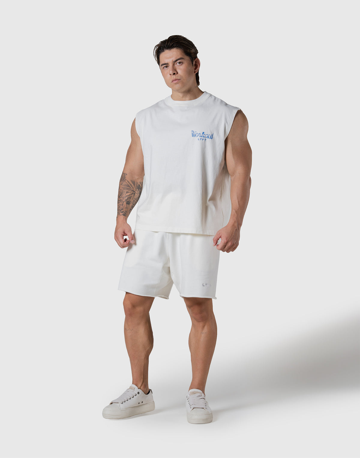 Work Out Graphic Vintage Tanktop - Ivory