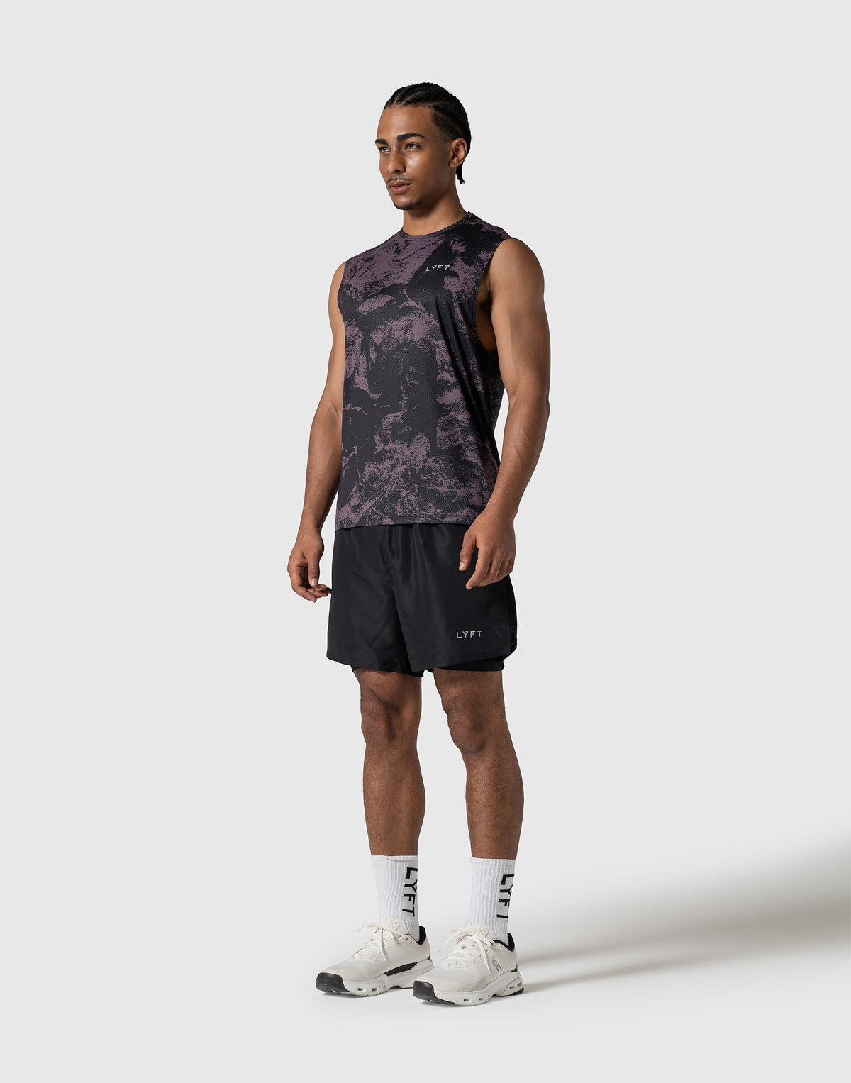 Camouflage Pattern Stretch Mesh Tanktop - Red