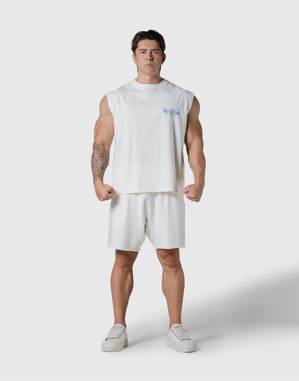 Work Out Graphic Vintage Tanktop - Ivory
