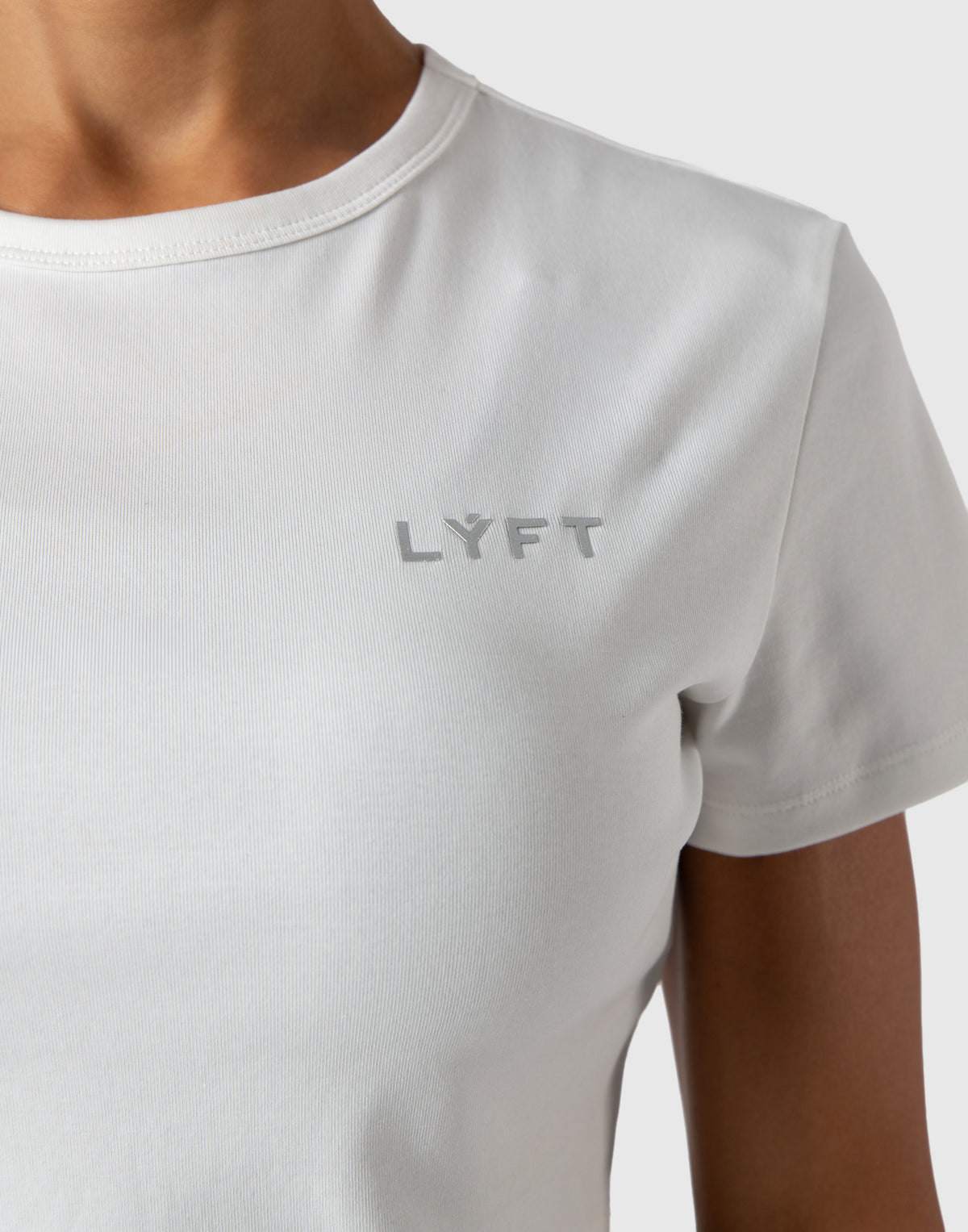 LÝFT Logo Short Length T-Shirt - White