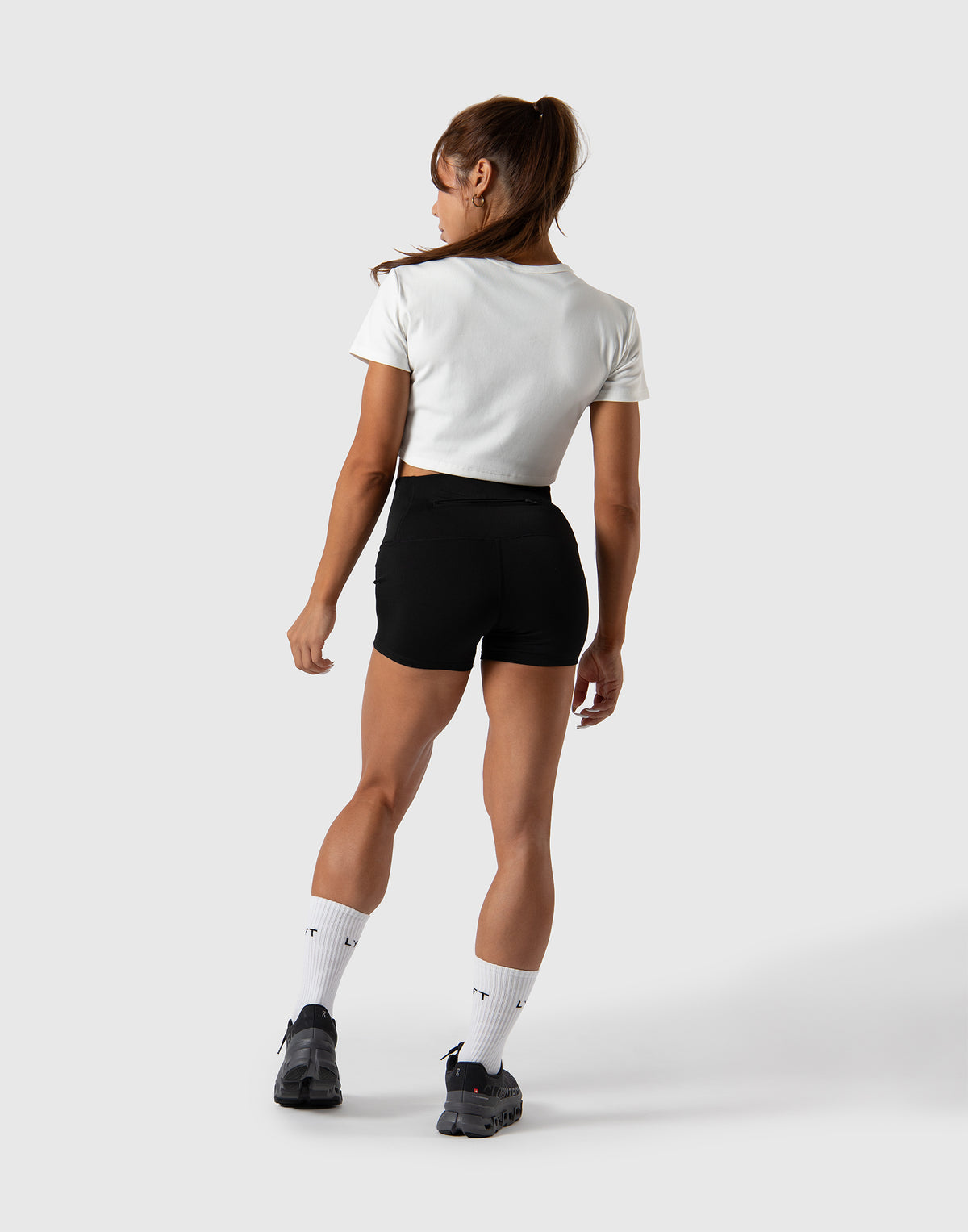 LÝFT Logo Short Length T-Shirt - White