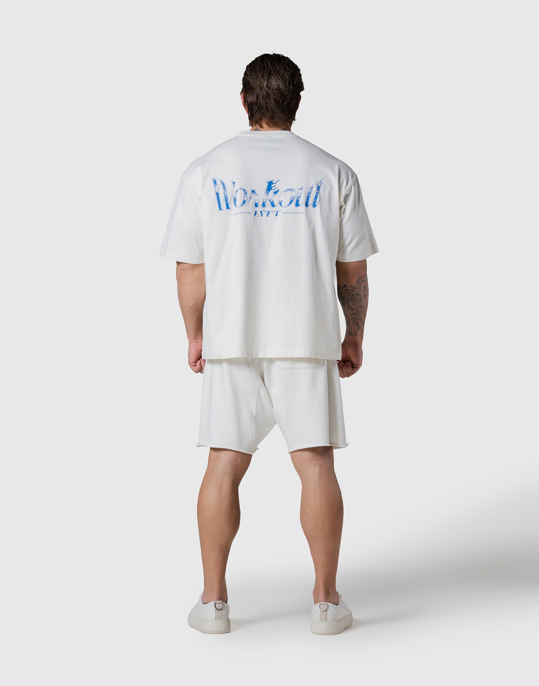 Work Out Graphic Vintage Big T-Shirt - Ivory – LÝFT