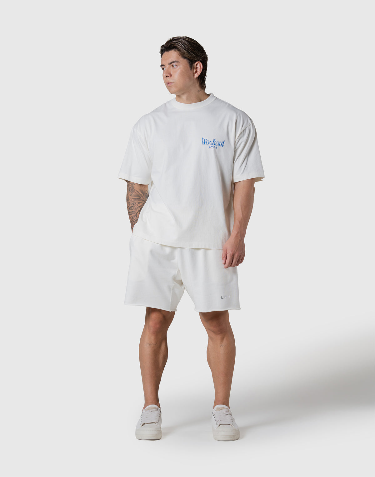 Work Out Graphic Vintage Big T-Shirt - Ivory