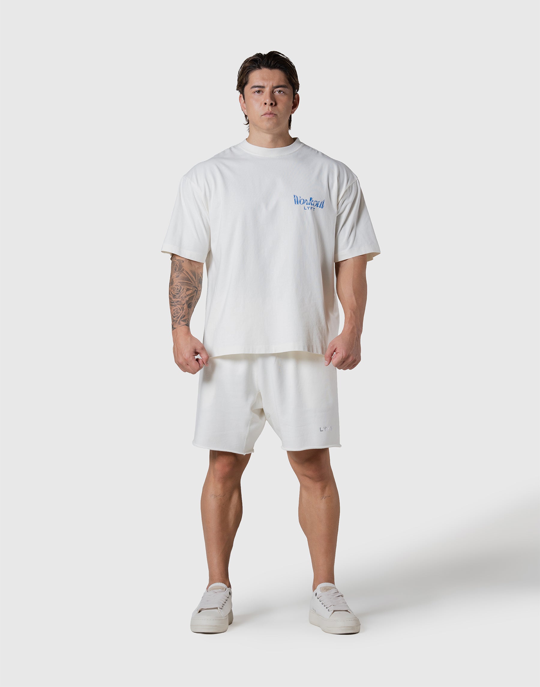 Work Out Graphic Vintage Big T-Shirt - Ivory – LÝFT