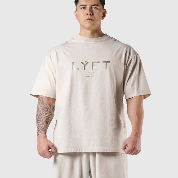 LÝFT Vintage Logo Big T-Shirt - Ivory