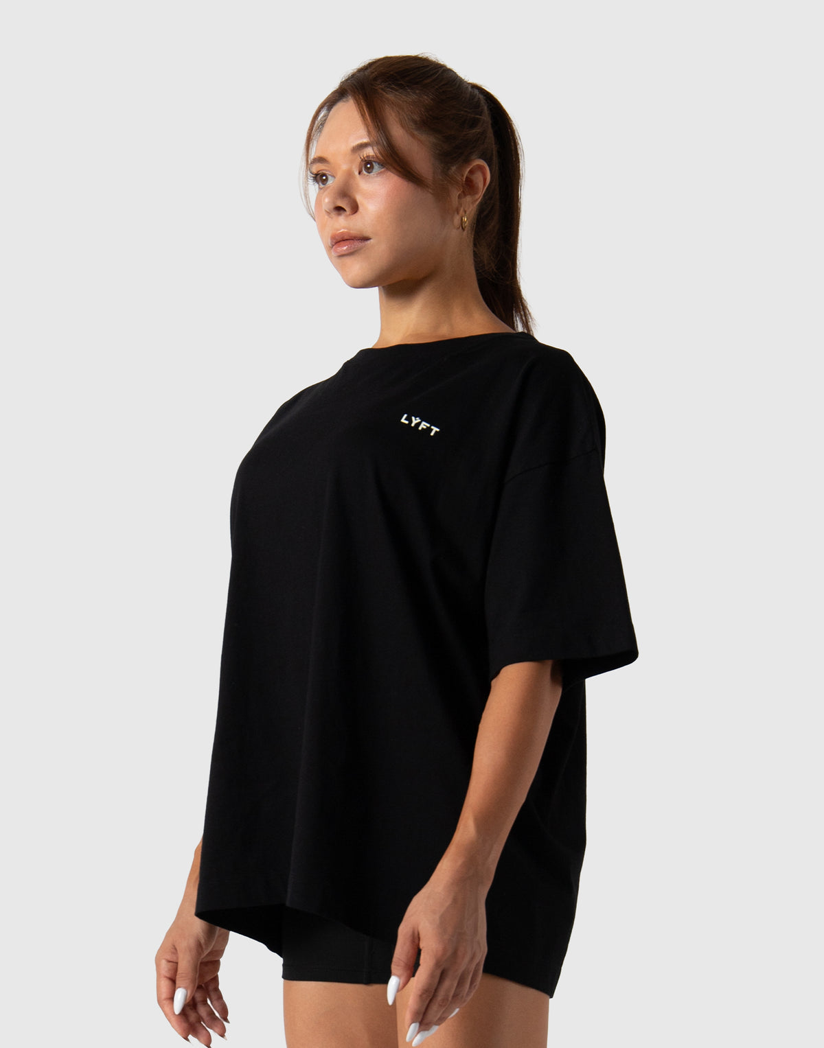 Vintage Washed Oversized T-Shirt - Black
