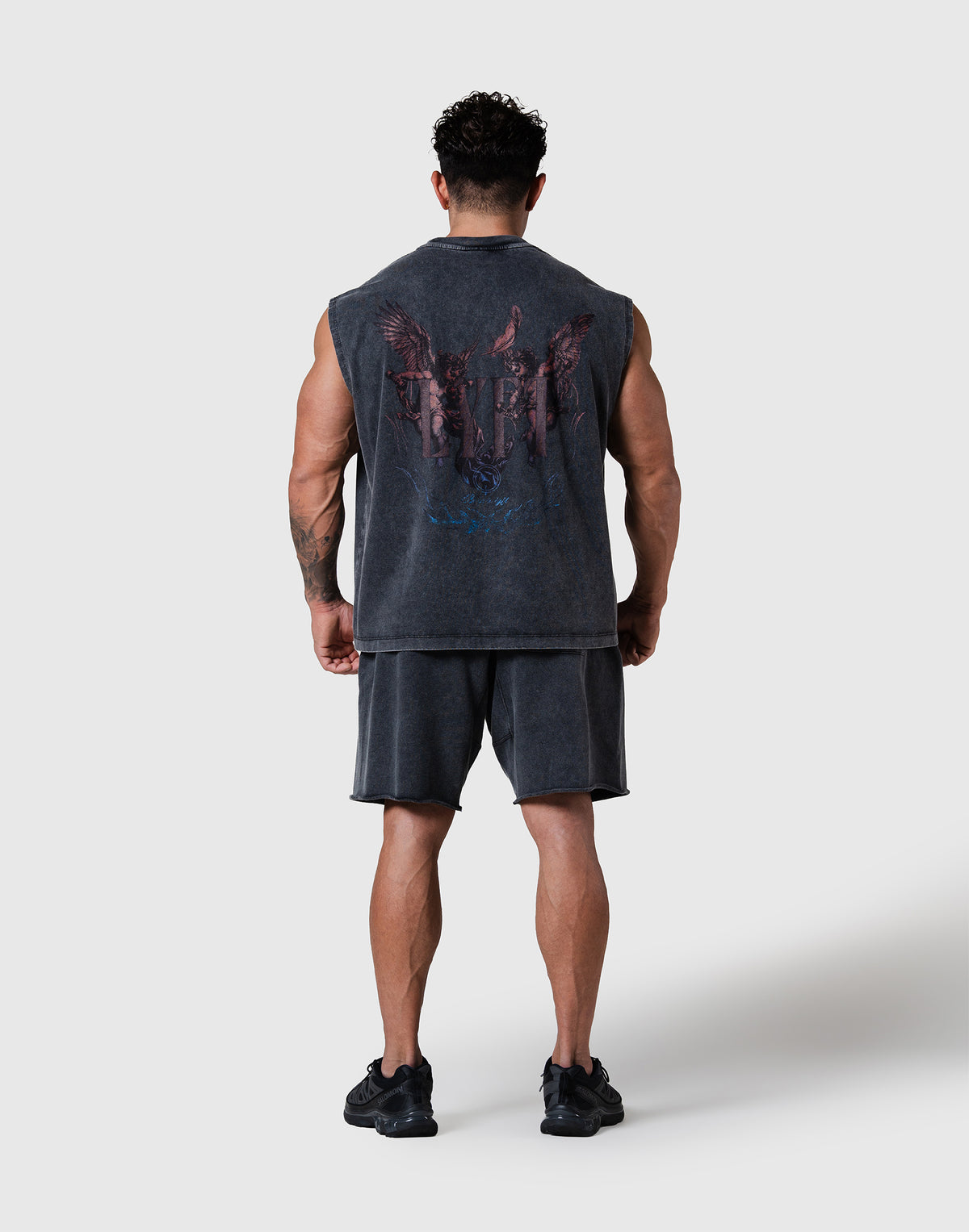 Angel Graphic Vintage Tanktop - Black
