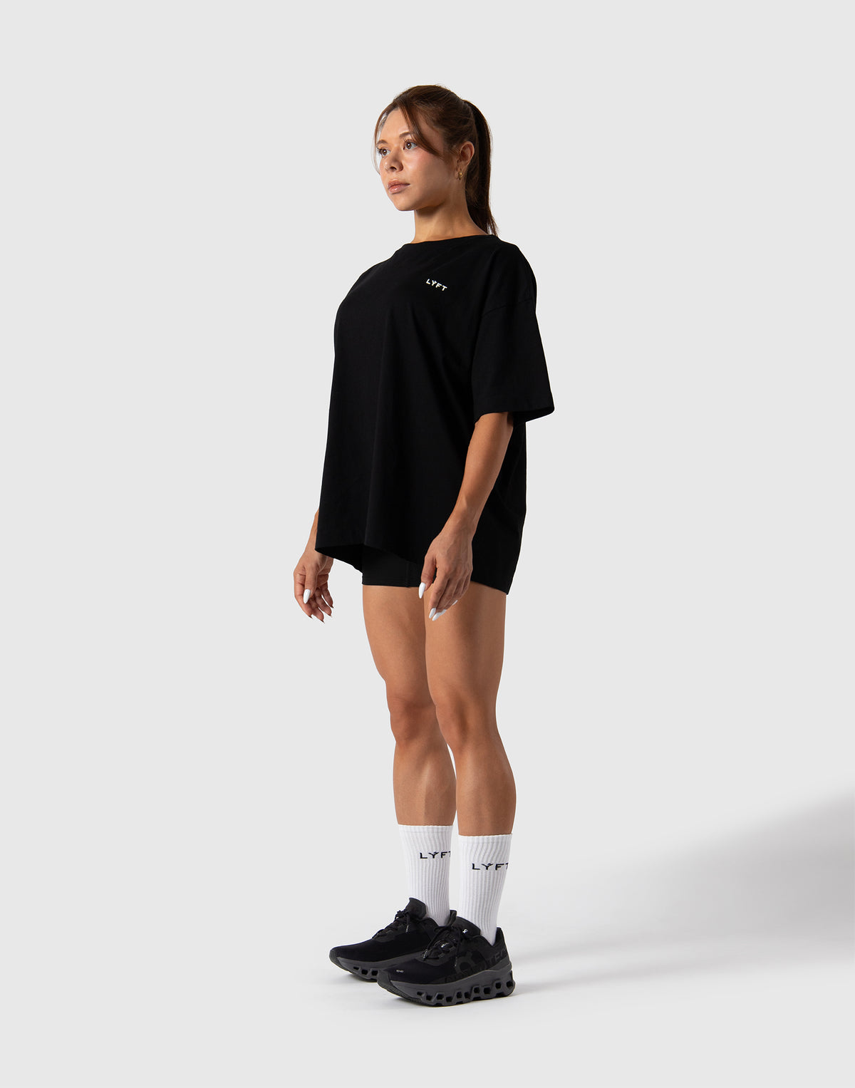 Vintage Washed Oversized T-Shirt - Black