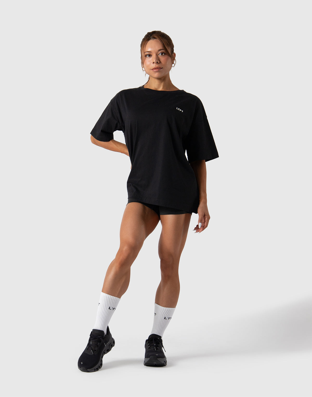 Vintage Washed Oversized T-Shirt - Black