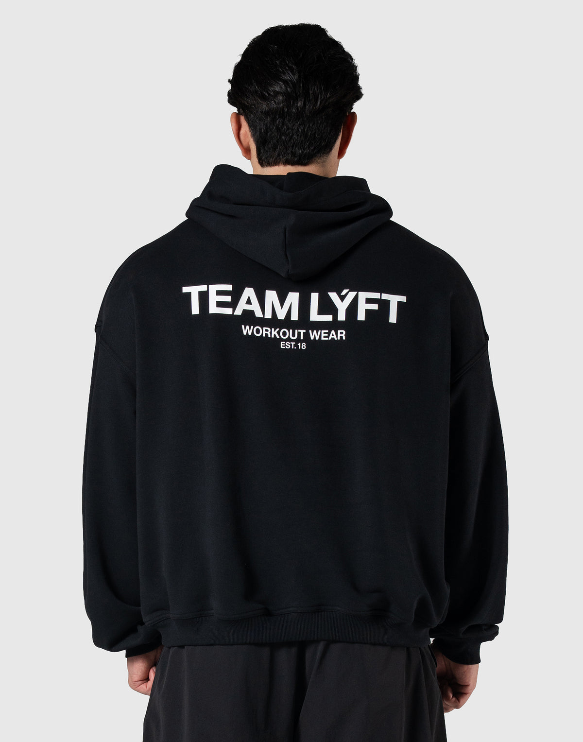 TEAM LÝFT Logo Oversized Hoodie - Black