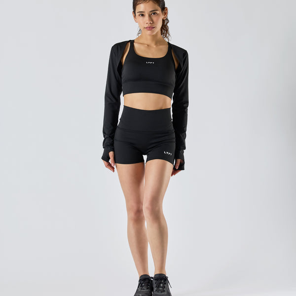 Reflector LÝFT Logo Mesh Long T-Shirt - Black