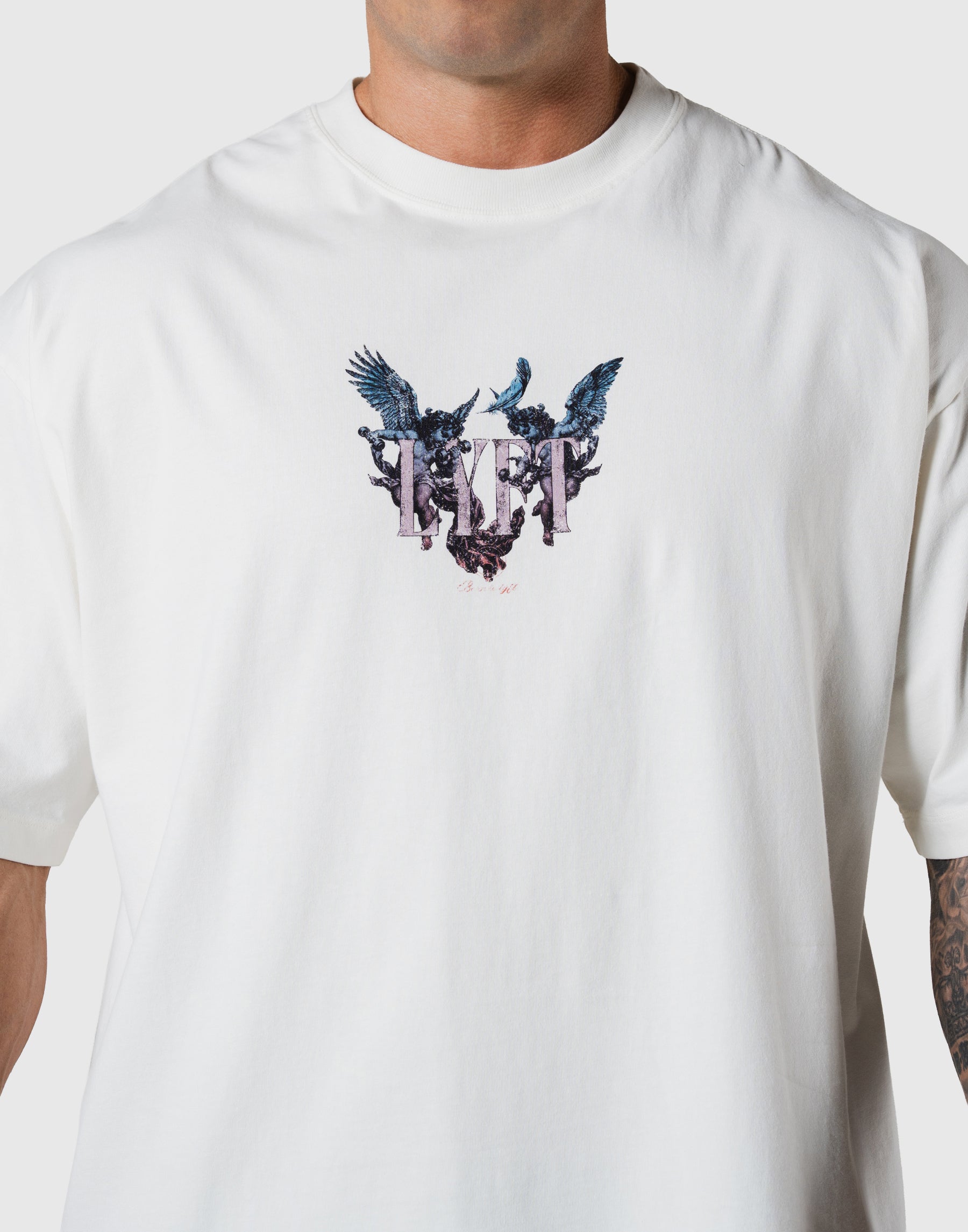 Angel Graphic Vintage Big T-Shirt - Ivory – LÝFT