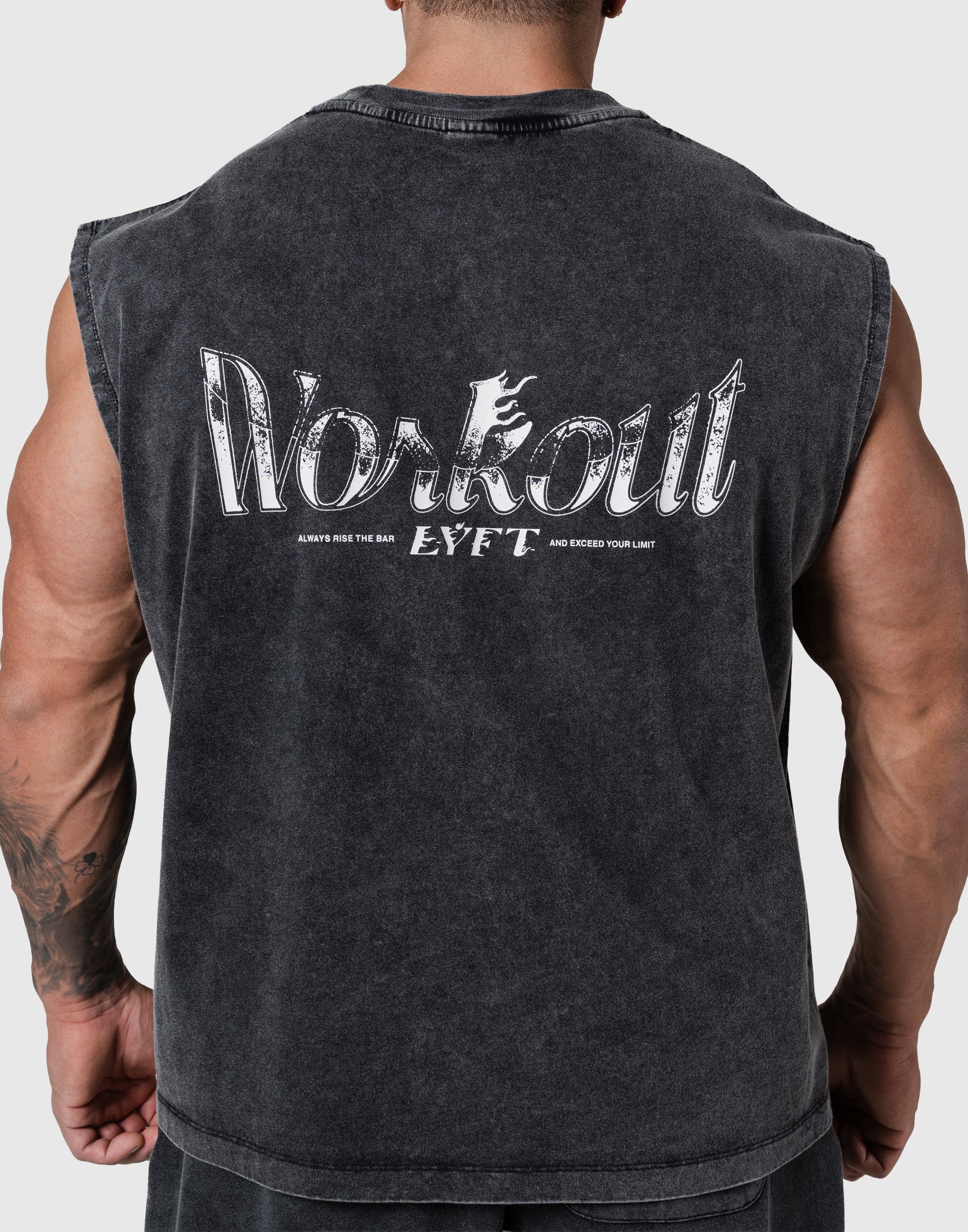 Work Out Graphic Vintage Tanktop - Black – LÝFT