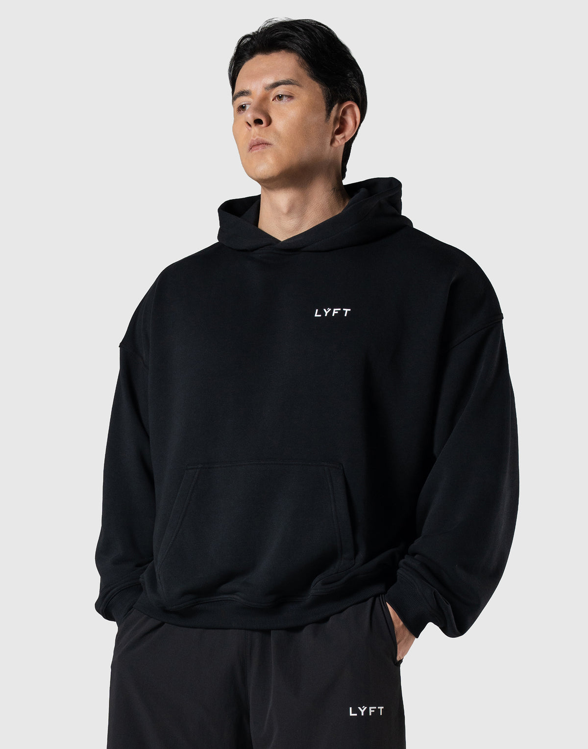 TEAM LÝFT Logo Oversized Hoodie - Black