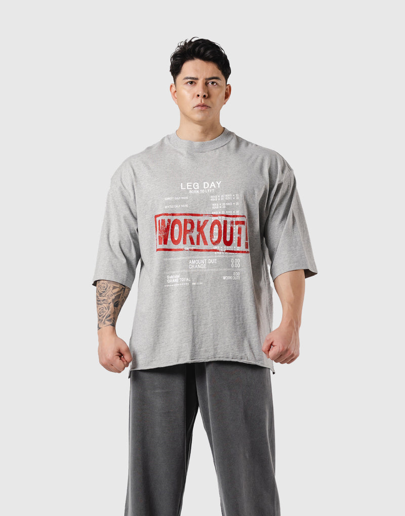 Leg Day Vintage Extra Big T-Shirt - Grey – LÝFT