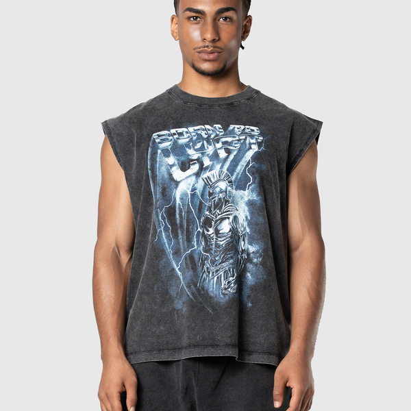 Warrior Graphic Vintage Tanktop - Black – LÝFT