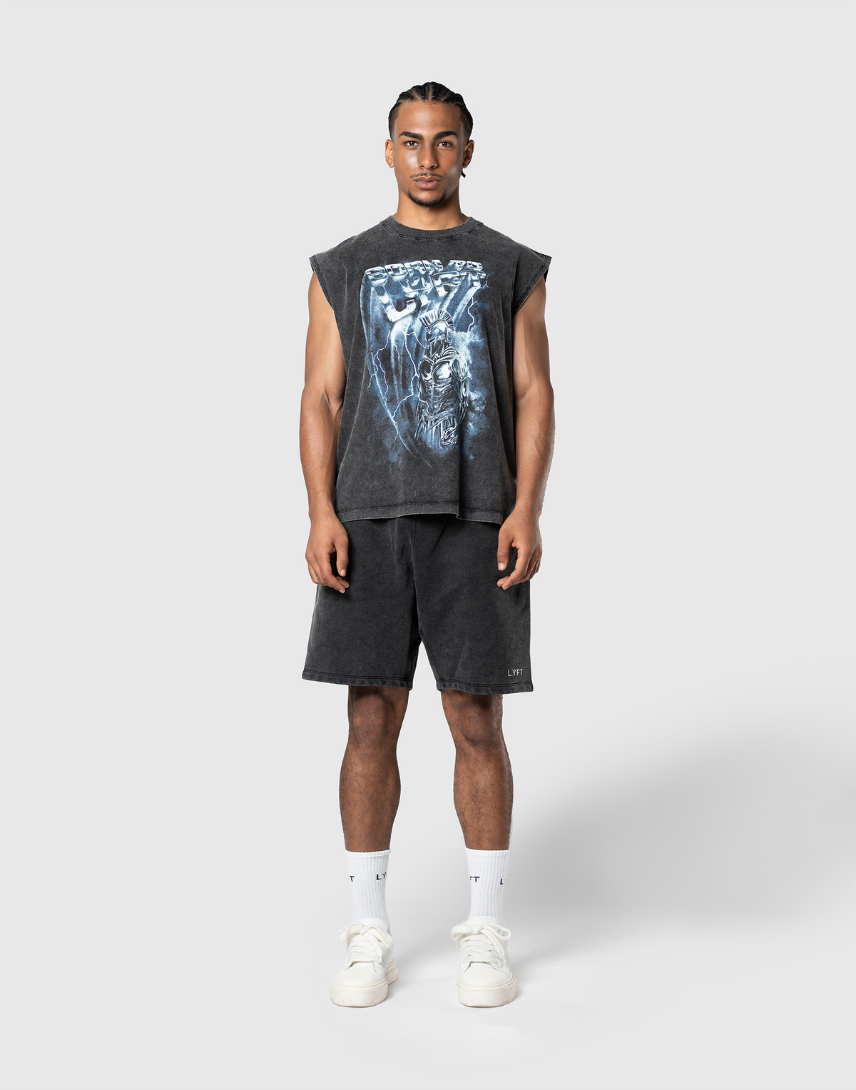 Warrior Graphic Vintage Tanktop - Black